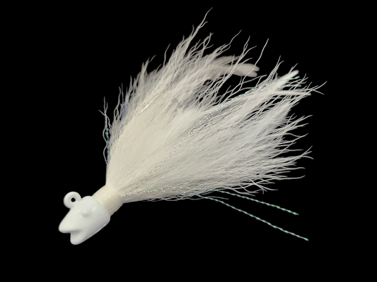 smailing bill white custom with feathers and flash